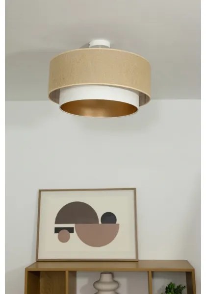 Lustră aplicată SARTA 1xE27/60W/230V alb/iută