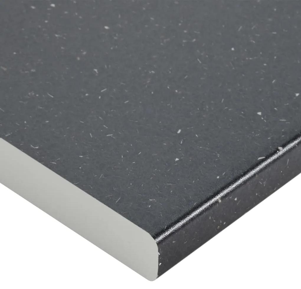 Blat de colt bucatarie, negru cu textura granit, PAL Negru, 28 88 x 60 x 2.8 cm, 1