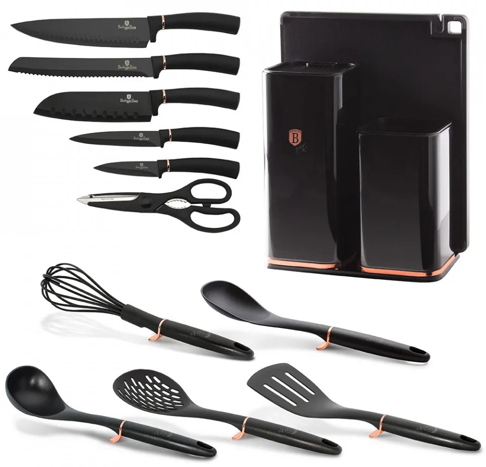 Set cutite si ustensile de bucatarie (12 piese) I-Rose Collection Berlinger Haus BH 2507