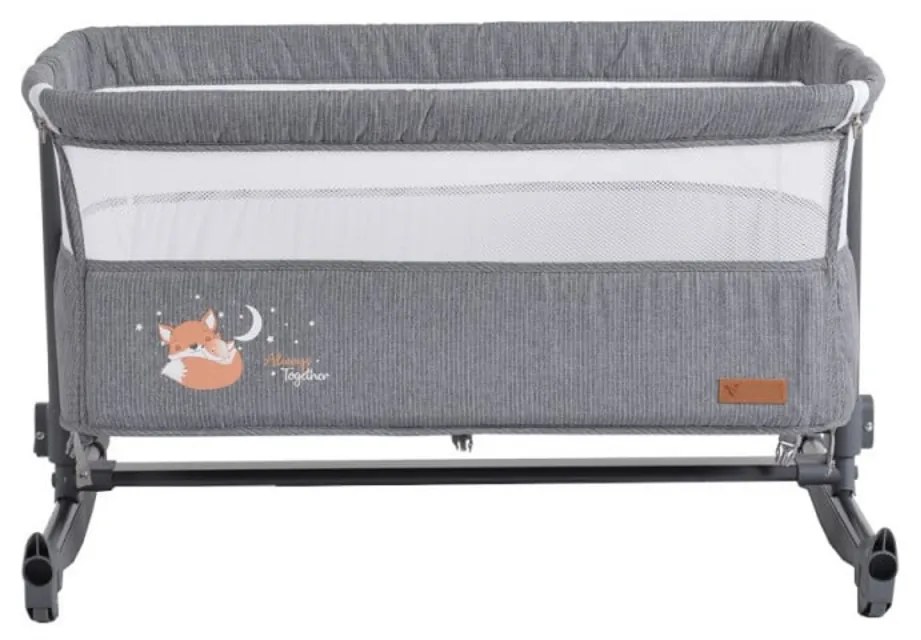 Patut copii transformabil in balansoar bebe NOVOKIDS™ Babies , Design modern, Co-Sleeper , Dimensiuni 90X55X80 cm, 5 trepte de inaltime, Saltea