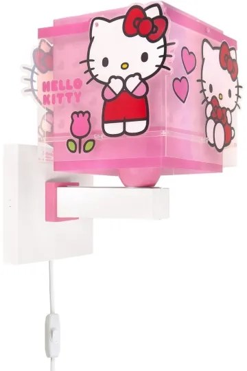 Dalber 73269 - Lampă de perete pentru copii HELLO KITTY 1xE27/15W/230V, roz