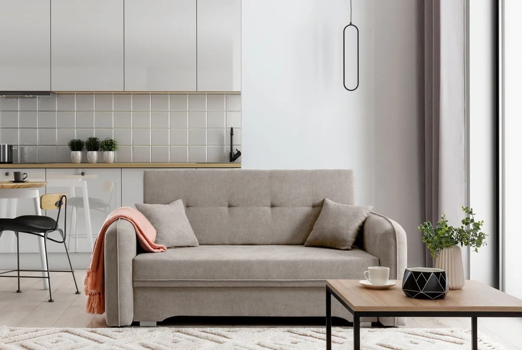 OFERTA Canapea extensibila 2 locuri LAINE, bej II calitate