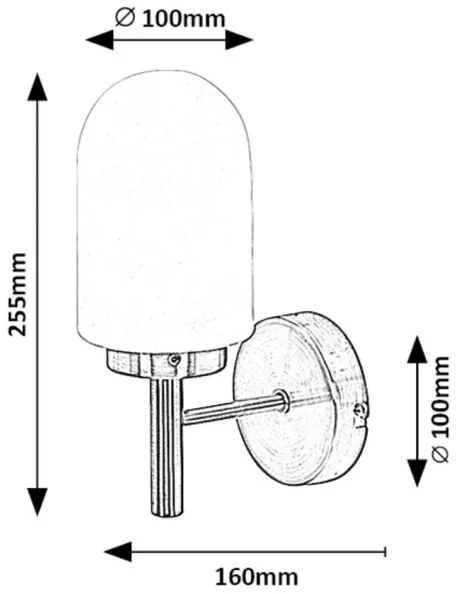 Aplică pentru baie Rabalux 71060 ZENKAI 1xE14/10W/230V IP44 bronz
