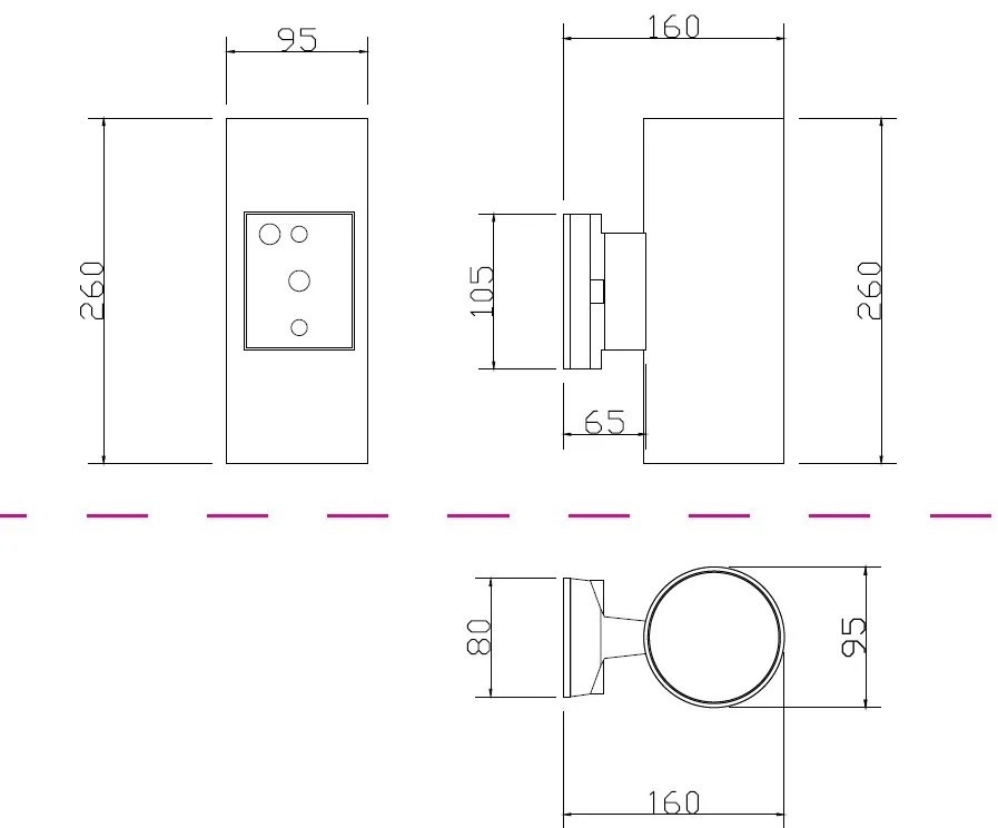 Aplica de perete exterior up/down, protectie IP54 Rando alb
