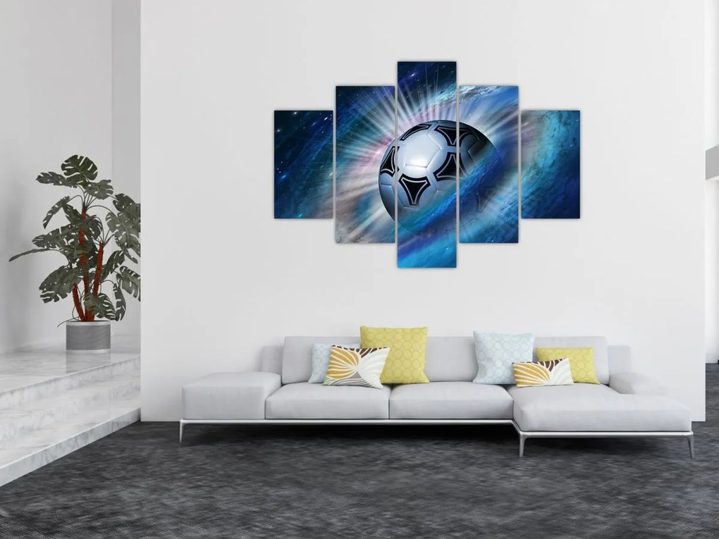 Tablou - Fotbal în spațiu (150x105 cm)