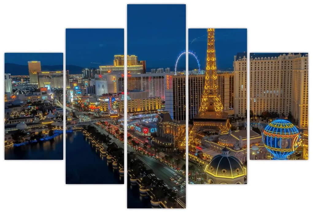 Tablou cu Las Vegas nocturn (150x105 cm)