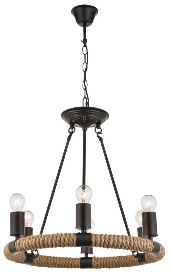 Globo 69029-6 - Lustră pe lanț ULLEU 6xE27/40W/230V