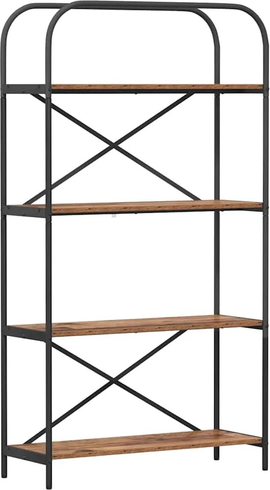 vidaXL Raft pentru cărți Lemn vechi 80 x 30 x 146 cm Lemn compozit