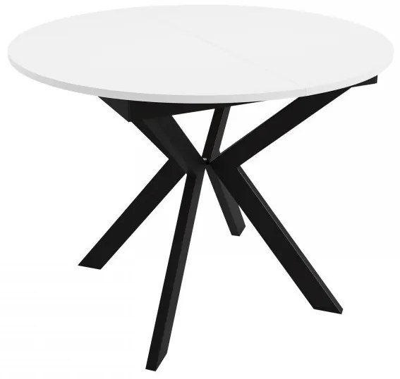 Masă sufragerie extensibilă Ulnasia 100 (Negru + Alb arctic) (pentru 2-4 persoane). Promo -17%. 1105409