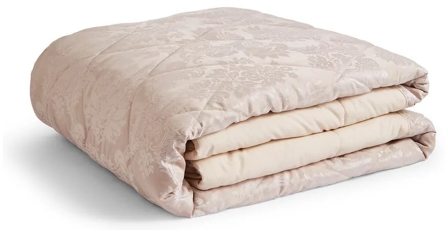 Cuvertură bej matlasată din damasc 240x260 cm Damask Jacquard – Catherine Lansfield