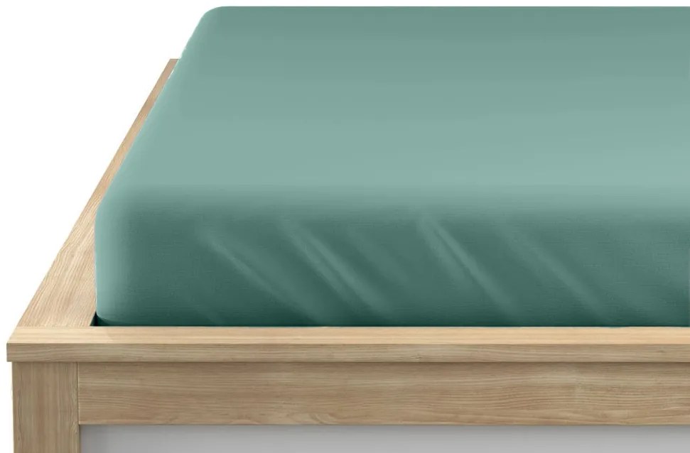 Cearsaf jersey EXCLUSIVE mentol 90x200cm, 100% bumbac