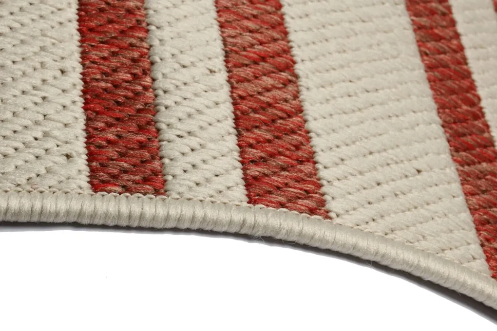 Covor cu doua fete Titor, Decorino, 80x140 cm, polipropilena, rosu/crem