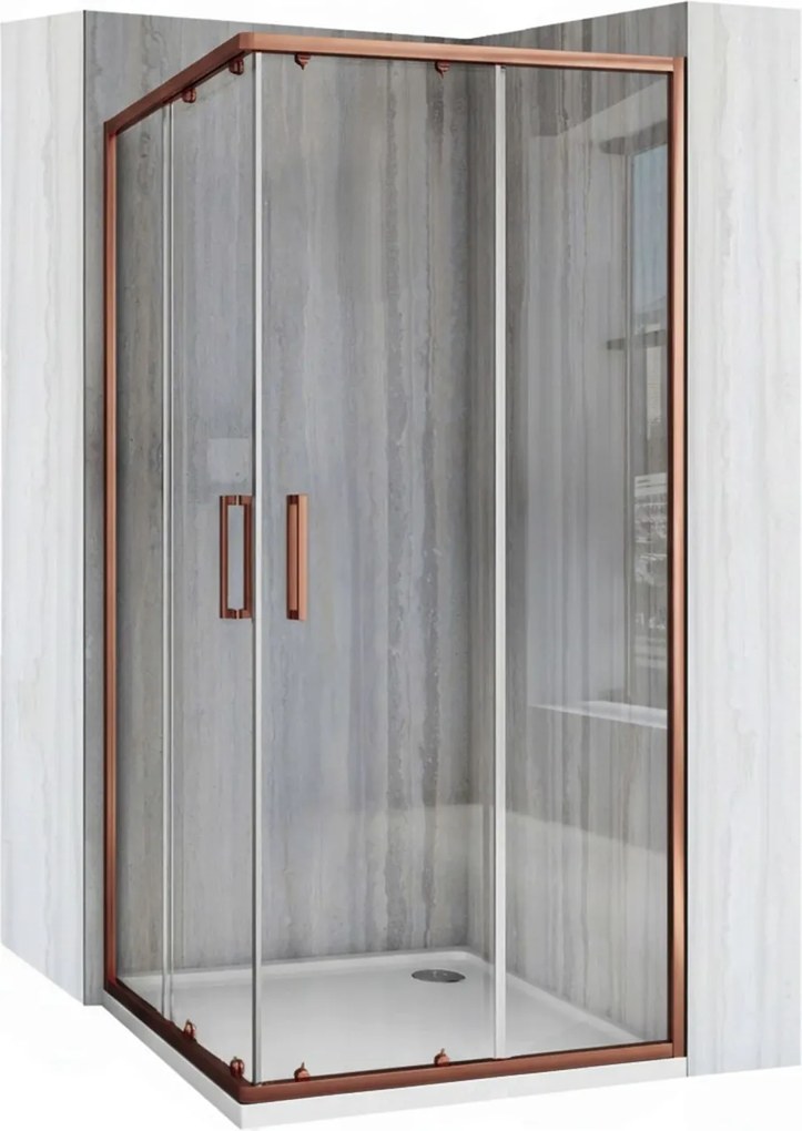 Cabina de dus Rea City 80x80 cm Copper Brush