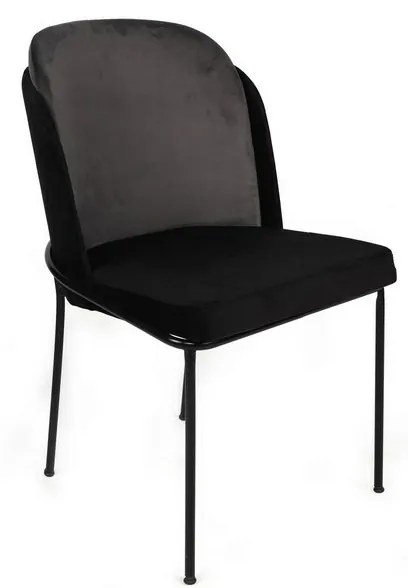 Set de scaune de sufragerie Dore Grey and Black, 2buc.