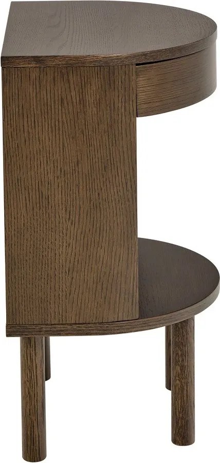 Noptieră în culoare naturală închisă cu aspect de lemn de stejar Paron – Actona