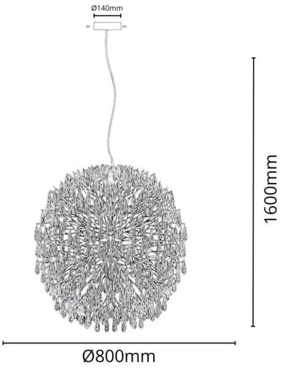 Lustră de cristal pe cablu 24xG9/40W/230V auriu