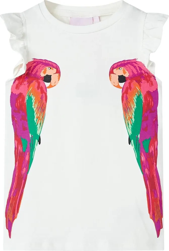 vidaXL Tricou pentru copii, ecru, 116