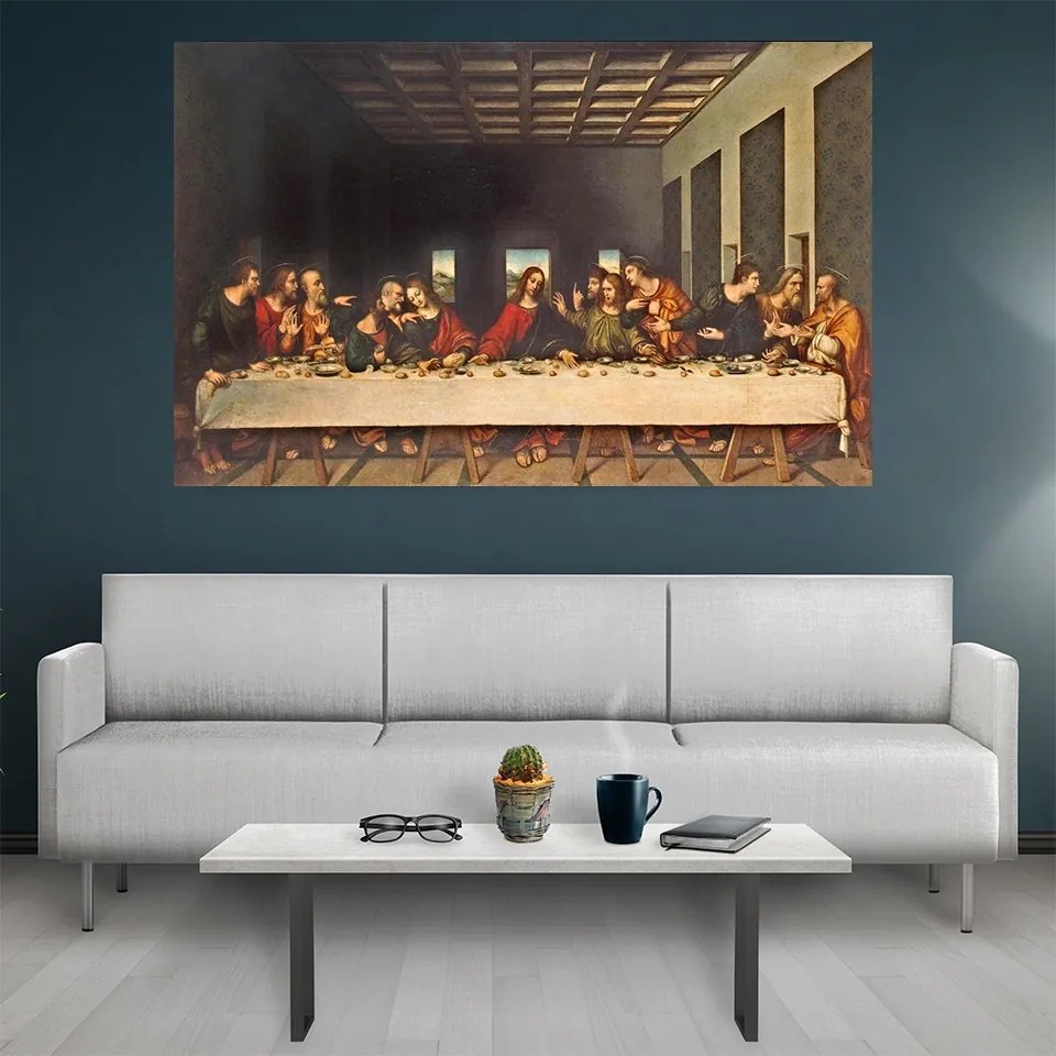 Tablou canvas Cina cea de taina Leonardo Da Vinci - 60x40 cm 60x40 cm