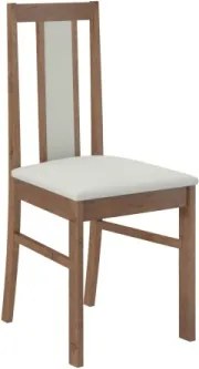 Scaun tapitat, din lemn, K75, ADRK Furniture (Culoare: Nuc inchis)