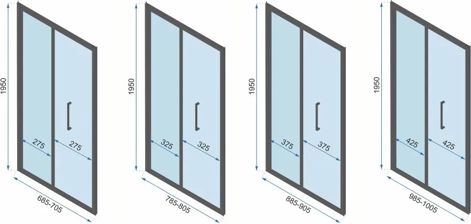 Cabina de dus de perete Rapid Fold 80x100 cm negru