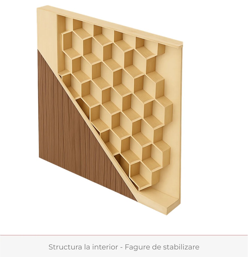 Usa HDF cu toc reglabil din MDF PAL - Colectia LUIS 4.4 160-250 mm, Stejar, Folie Decor