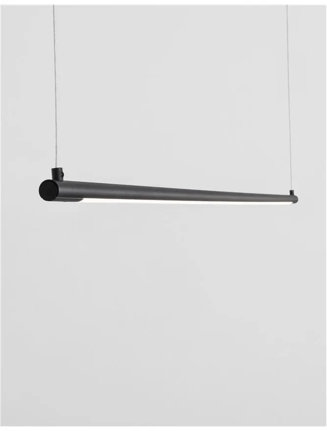 Lustra LED suspendata design liniar ELETTRA negru, L-120cm