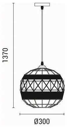 Lustră pe cablu 1xE27/15W/230V bej