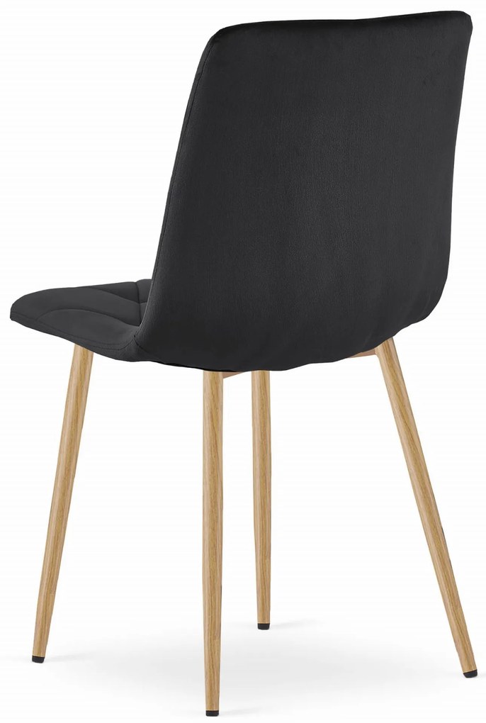 Scaun de sufragerie LIBRA din catifea neagra