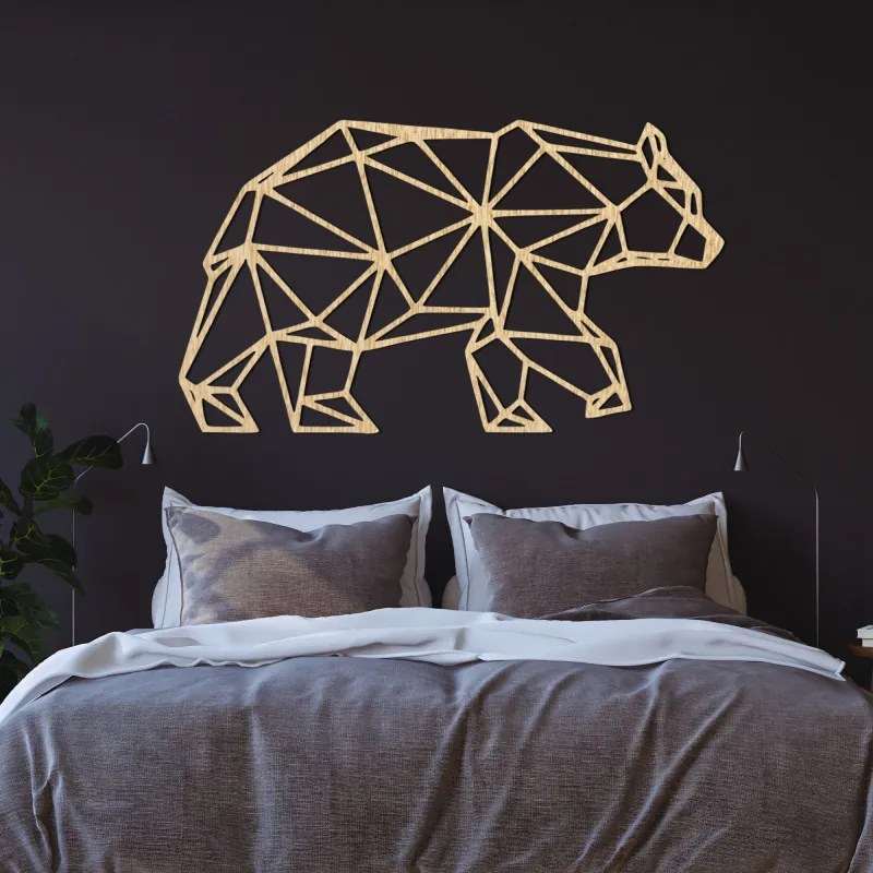 SENTOP | Urs geometric din lemn pentru decorațiuni de perete - URSUS