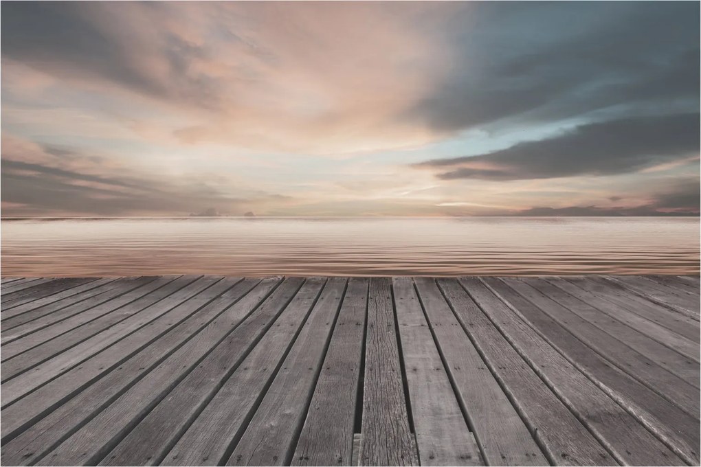 Tablou - Pier la apus de soare (90x60 cm)