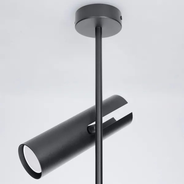 Brilagi - Lustră LED RGBW reglabilă pe tijă BRANCH 2xGU10/6,5W/230V neagră