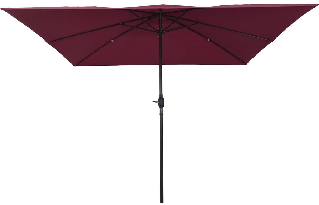 vidaXL Parasol de Grădină Roșu și Negru 295 x 295 x 245 cm
