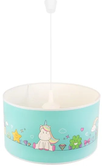 Lustră pe cablu pentru copii Duolla UNICORN 1xE27/15W/230V d. 35 cm