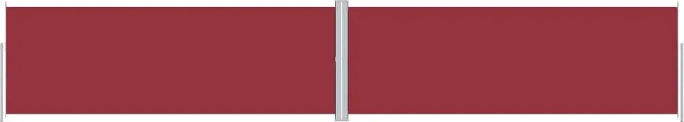 vidaXL Copertină laterală retractabilă, roșu, 180x1000 cm