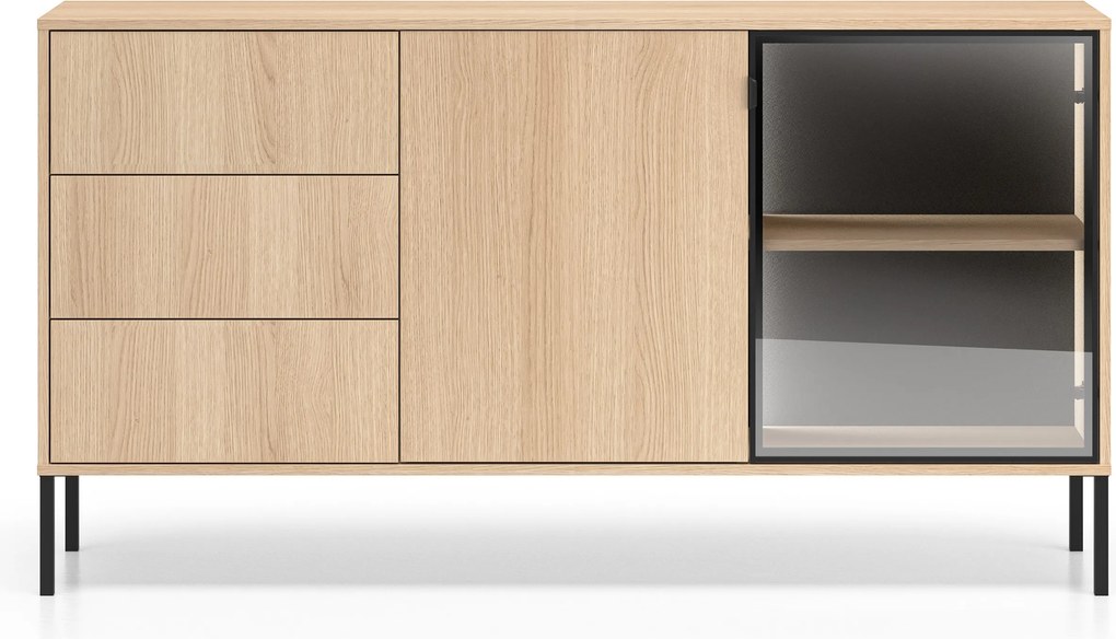 Comodă cu sertare și iluminare Harmona 160 cm - stejar lindberg