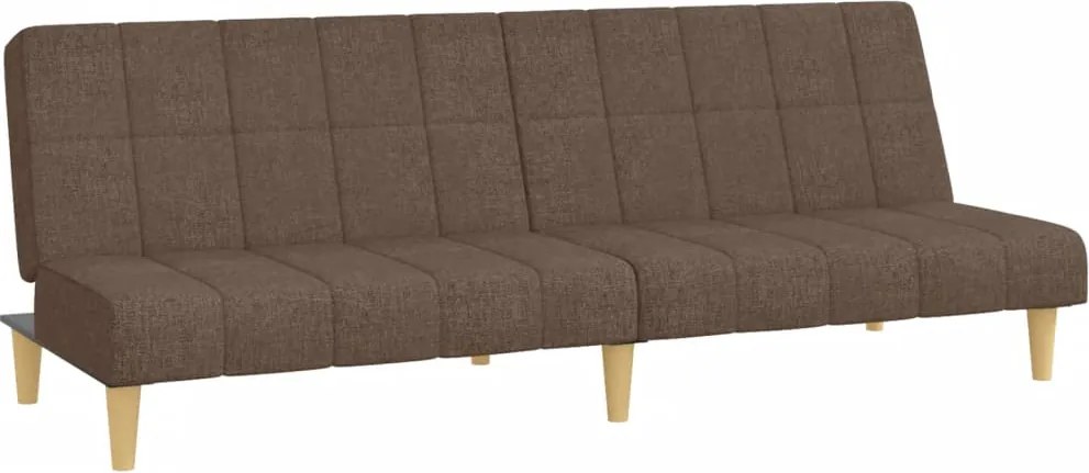 vidaXL Canapea extensibilă cu 2 locuri, gri taupe, material textil