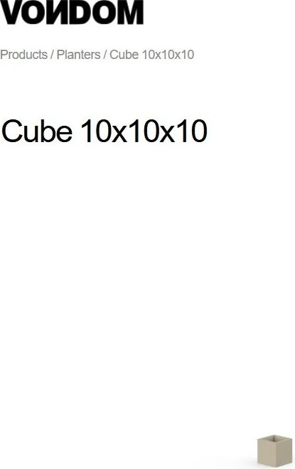 Ghiveci plante design decorativ modern interior / exterior CUBE mini 10x10x10cm