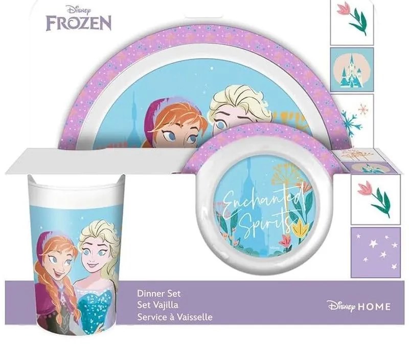 Disney Regatul de gheață Enchanted set de masă, set micro plastic într-o cutie