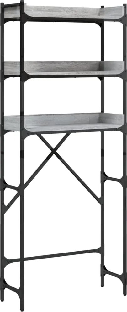 vidaXL Dulap mașină de spălat, gri sonoma, 67x25x163 cm lemn prelucrat