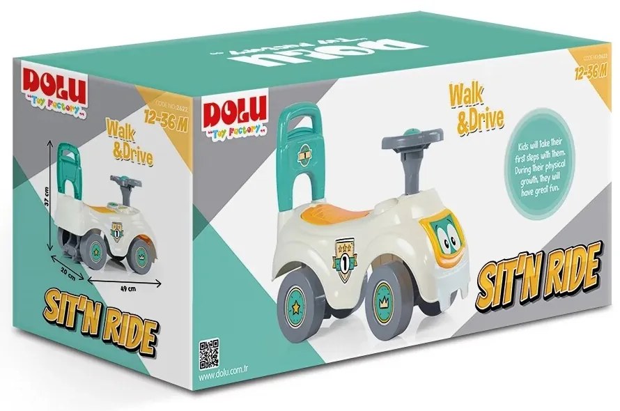 În jos Scooter masina cu spătar, alb