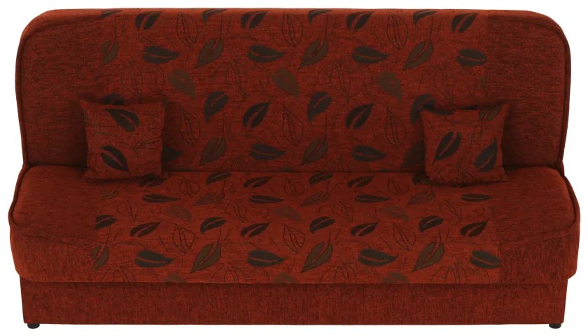 Canapea extensibilă, material textil cărămiziu/model, ASIA NEW