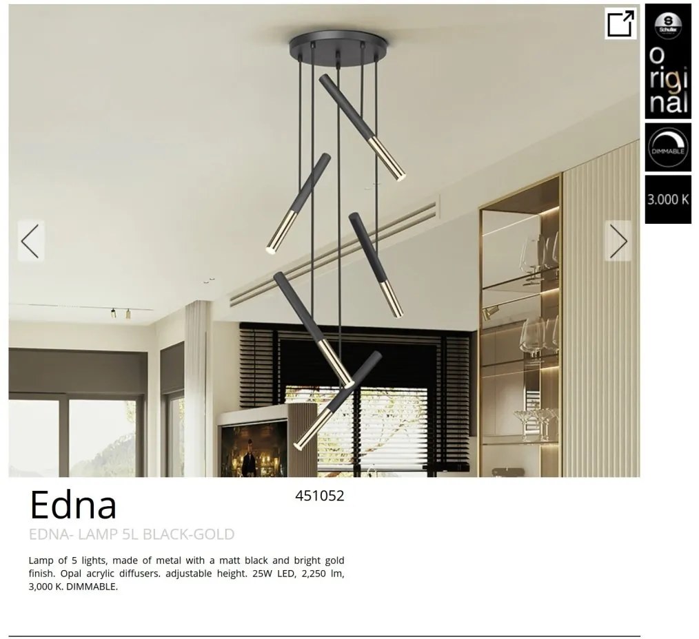 Lustra LED moderna design minimalist Edna