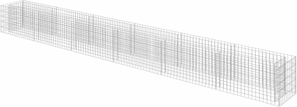 vidaXL Strat înălțat gabion, 540 x 50 x 50 cm, oțel galvanizat