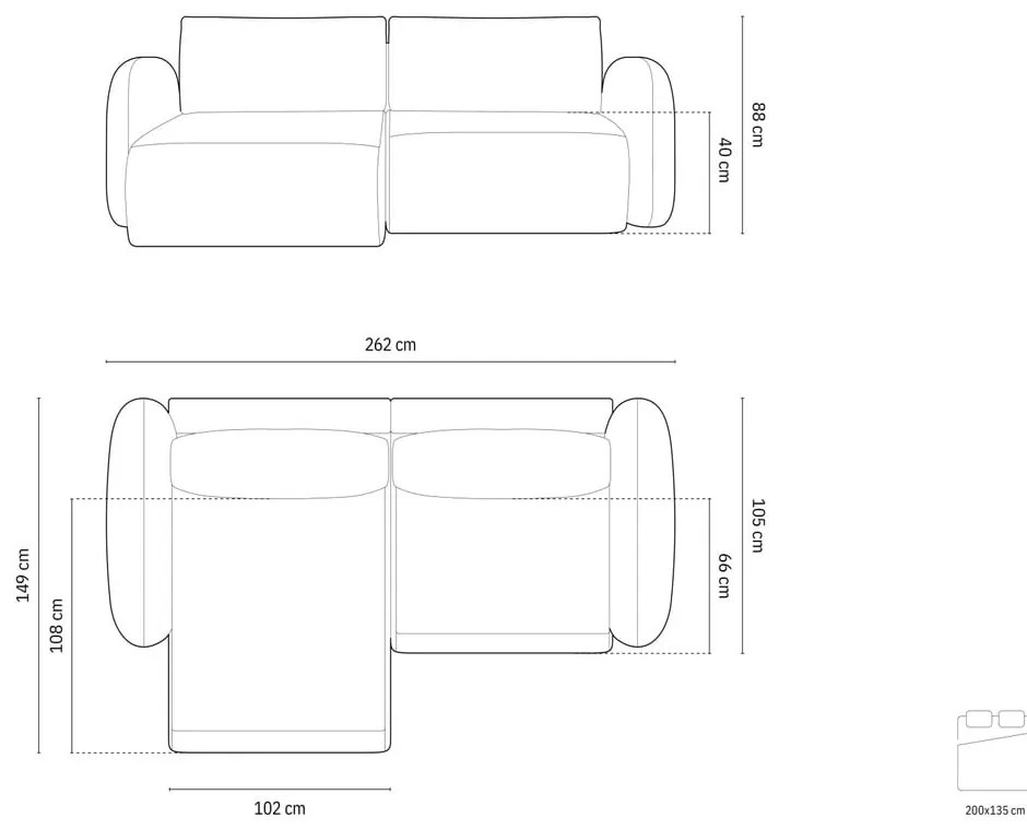 Colțar albastru prăfuit extensibil/cu spațiu de depozitare cu tapițerie din catifea Tonale – Cosmopolitan Design