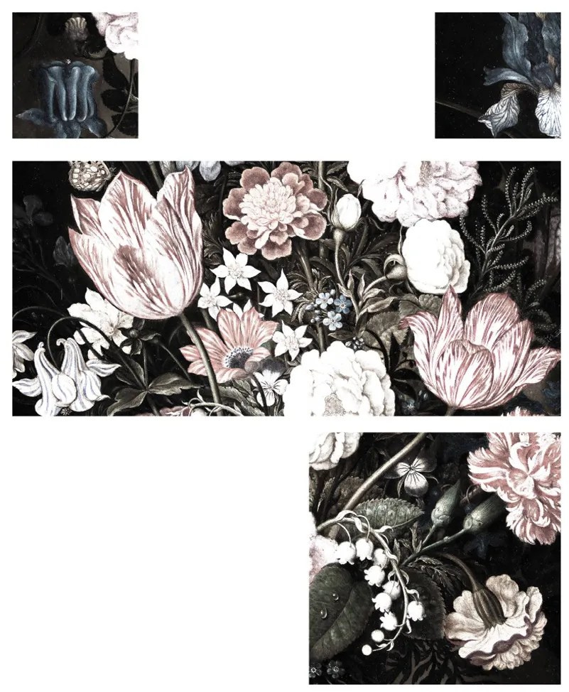 Autocolante mobila copii IKEA Duktig Lucrări florale în stil vintage