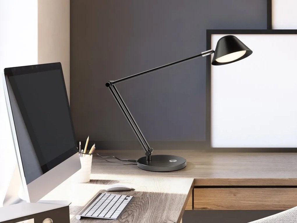 Veioza/Lampa de birou LED cu brat articulat Taros negru