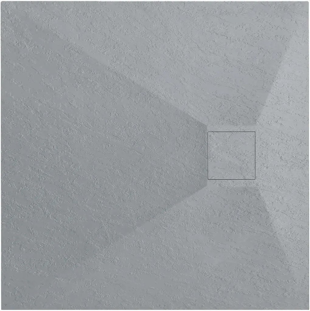Cadita de dus Rea Bazalt Grey 90x90