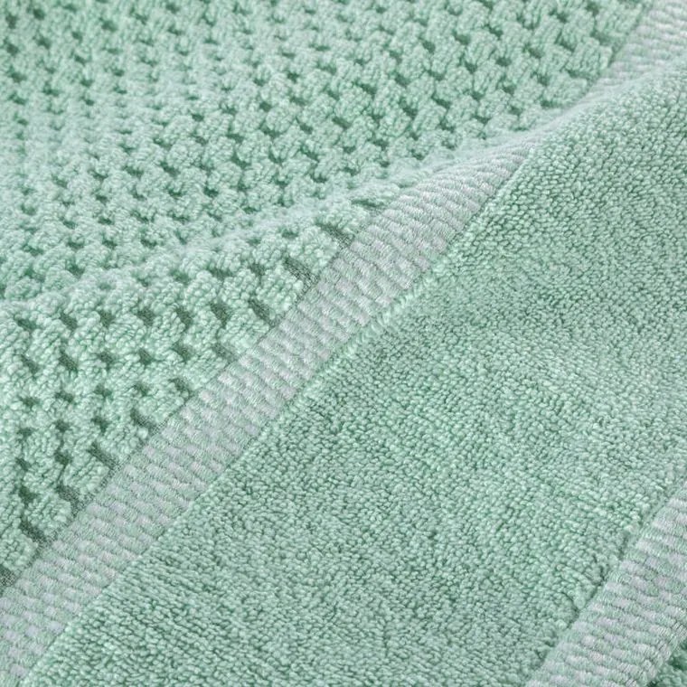 decoDoma Set de 2 prosoape de baie din frotir MODENA verde 70 x 140 cm