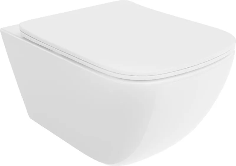 Mexen Timo vas WC Rimless Tornado cu capac cu închidere lentă slim, duroplast, alb lucios - 30650200T