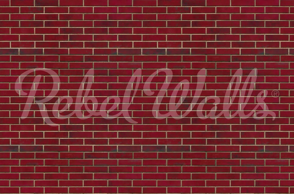 Tapet Wall of Tiles, Ruby Red, Rebel Walls